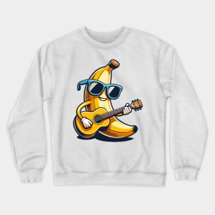 Banana Playing Guitar Crewneck Sweatshirt